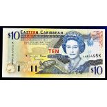 East Caribbean States - 1994  Ten Dollars Suffix 'K' (St. Kitts).  Ref P27 Grade UNC.