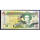 East Caribbean States - 1994  Five Dollars Suffix 'G' (Grenada).  Ref P31.
