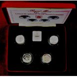 1984 - 1987 (4) Silver Proof £1- Coins (Boxed)