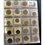 Australia Halfpence & Pennies - 1911-1950 (13)  Range of Halfpence and Pennies, Grade F to GVF.