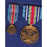 USA Global War on Terrorism Expeditionary Medal with its miniature. GVF