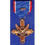 USA Army Distinguished Service Cross (Modern version) with Army service oak leaf pip. GVF