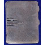 Silver Cigarette Case  Hallmarked Birmingham 1933.  Approx 155 grams