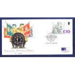 Great Britain - 1993 (2 Jun)  £10 high values.  Royal Mint Commemorative Cover with £5 coin.