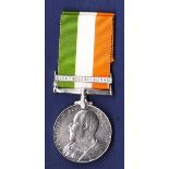 Kings South Africa medal with one clasp (South Africa 1901) Replacement, named to Troop F.G. Heckler
