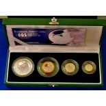 Great Britain - 2005 Britannia Silver Proof Four Coin Set  Ref PB506.  Royal Mint case and