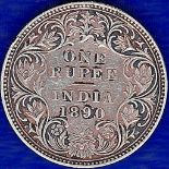 Indian One Rupee 1890. VF