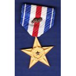 USA Silver Star Medal with Army Service oak leaf pip. GVF