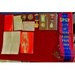 Royal Antediluvan order of Buffaloes - Rule Book, etc and insignia with sash in a pouch - William