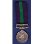 General Service Medal (EIIR) with Malaya clasp named to 22823770 PTE. R.C. Hadland S.A.S. Slight