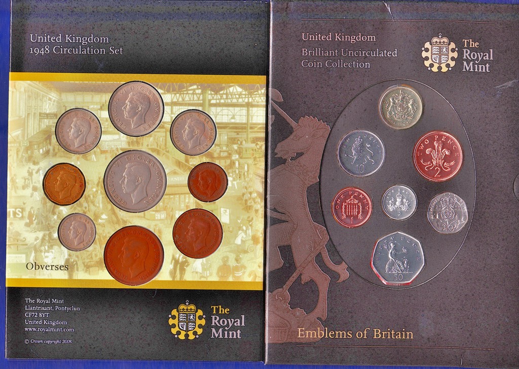 Great Britain - 2008 £5 Crown & 2008 BU (7 Coin Folder)  2008 Crown (60th Birthday Prince of - Image 2 of 3