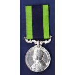 British India Service Medal (GEO V) no clasps, named to an Indian 2727 SEP. MUNSHI KHAN, 3-1