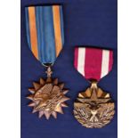 USA Meritorious Service Medal Pair including The Air Medal. Good American medal pair. Both GVF