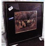 A Fine Photograph of a Bowling Match 17" x 16" in a Hogarth Frame.