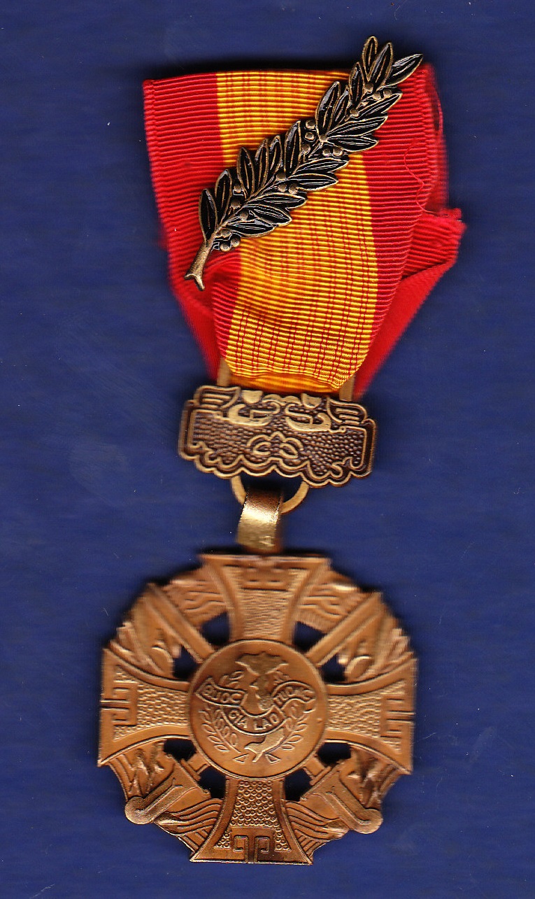 USA Vietnam Gallantry Cross Medal with mention in the despatches oak leaf device attached to the