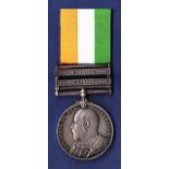 Kings South Africa Medal with two clasps (South Africa 1901 and 1902) named to3227 Pte T. Sparkes