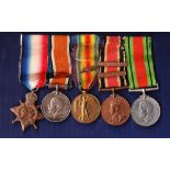 WWI 1914 - 1915 Star Norfolk Yeomanry group of five including a Special Constabulary Long Service