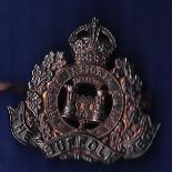 Pre WWI The Suffolk Regiment cap badge, solid silver with KC. An excellent example. Good