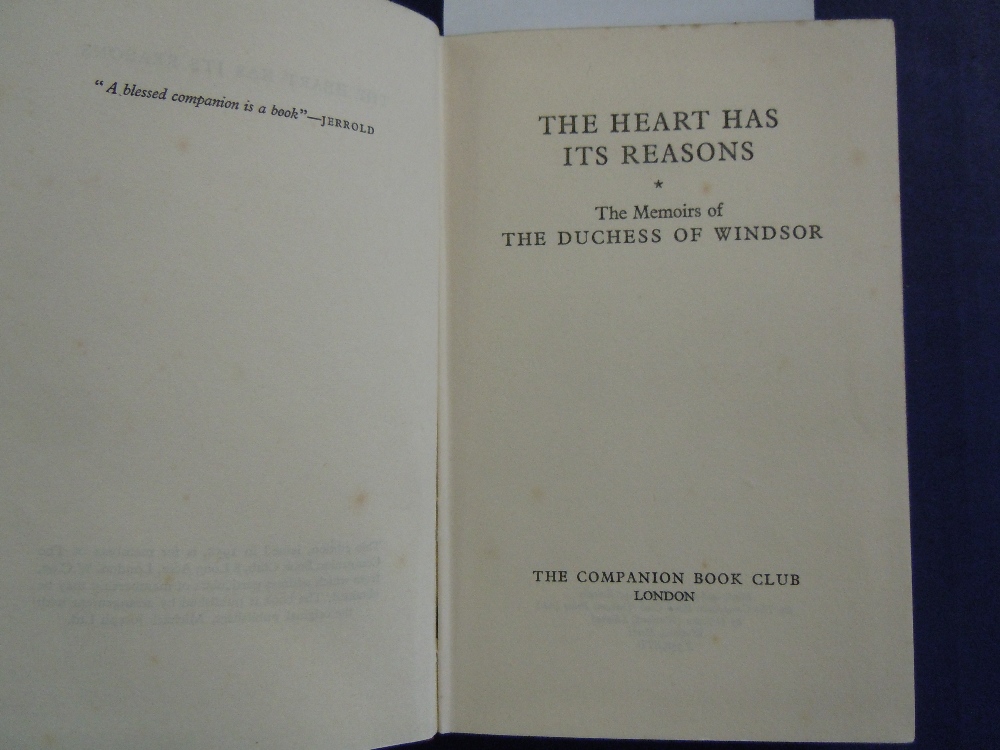 The Heart has its Reasons: the memoirs of the Duchess of Windsor Wallis Simpson. The Companion - Image 2 of 2