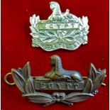 1930's period The Suffolk Regiment tie clip badge made from sterling silver with blue and red enamel