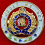 Pre WWII The Suffolk Regiment Sweetheart brooch, an interesting design with The Suffolk Regt cap