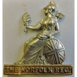 1939 Pattern The Norfolk Regiment Cap badge, small size version (Brass) Good