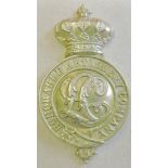 Honourable Artillery Company Light Cavalry helmet plate, Silver construction with three screw back