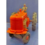 Louis Marx - c1970's Tractor Battery operated with driver. In used condition.