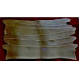 British Army 1950's-60's Dress shirt collars (6) made by Van Hensen.  Khaki and Olive Green size