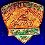 Norwich Speedway S.C. - 1947/N.S.  Gilt and enamel lapel badge by A Roden - London, scarce.