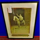 "Charlie" the drum horse Royal Horse Guards 1920. Nice photograph in good frame.