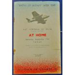 Battle of Britain' Souvenir Programme No. 3845 R.A.F. Horsham, St. Faith "At Home" 17th September