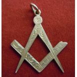 Freemason 9ct Gold Charm  Hallmarked Birmingham.