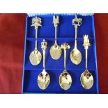 2002 - Spoons - The Queen's Golden Jubilee (6)  Set of six 22ct gold plated.