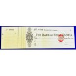 Jamaica - 1912 Kingston Jamaica  Cheque on The Bank of Nova Scotia, One Penny Duty, Mint with