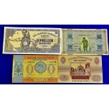 Malaysia - 2001  50 Ringgit & 100 Ringgit.  Refs P43d, P44d.  Grade VF.