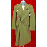Khaki Siege Greatcoat 1951 Palt (dismounted) dated 1952 Staybrite Royal Signals Corp buttons.