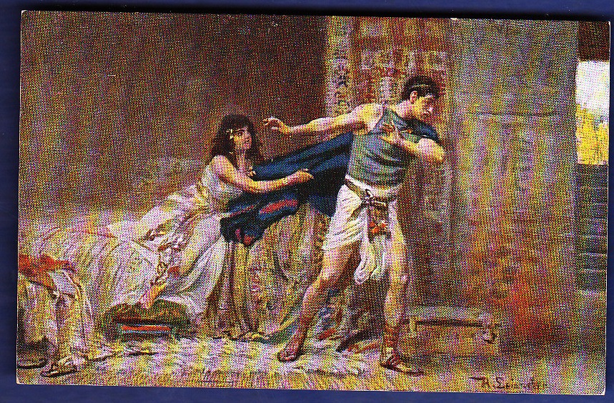 Joseph and Patiphar's wife  Artist Leinweber, Printer Misch.