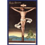 Christ on the Cross  (Easter Blessings).  Artist Duerer, Printer Misch.