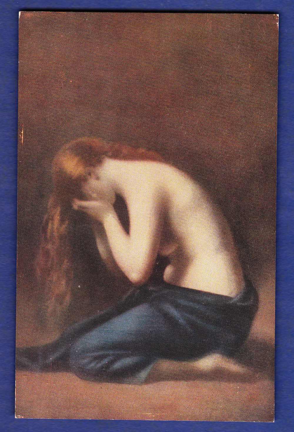 The Weeping Magdalene (Art).  Artist Henner, Printer Eyre & Spottiswoode Ltd.