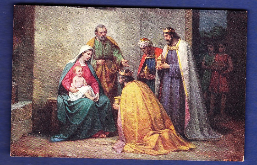 Jesus visited by the Three Kings  Printer Stiebel & Co.