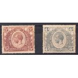 Kenya, Uganda & Tanganyika - 1922-1927 2s 20C and 4/-  SG89 & 91 mint, some gum imperfections.