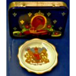 Royal Albert Bone China - Small Dish Queen Elizabeth II Coronation 2nd June 1953. In tin with bill