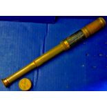 Telescope Pocket item  With large end screw cap and leather surround.  Very nice item.