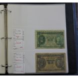 Banknotes An album with Haiti, Honduras, Hong Kong, Hungary.