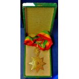 Ethiopia Order of the Star of Commander  Neck Badge with original Box.