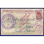 Tonga - 1935 Tin-Can-Mail ENV  Used Australia to Tonga Islands - Variety of cancels and hand