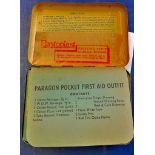 Pocket First Aid Kit Tin  By Paragon and contents.  Inspection necessary.  Sold as seen.