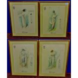 Print (4) - "Robe de Bal" No. 6, 10, 14, 15  From drawings with printed signature by Ateliers