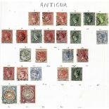 Antigua - Victorian Issues (24)  Ref SG5-29, Grade fine used, Cat Value £650, fine lot.